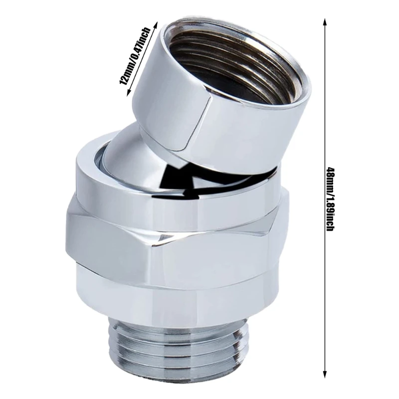 Nuevo Adaptador cabezal ducha con junta bolas latón, bolas giratorias ajustables, extensión brazo ducha,