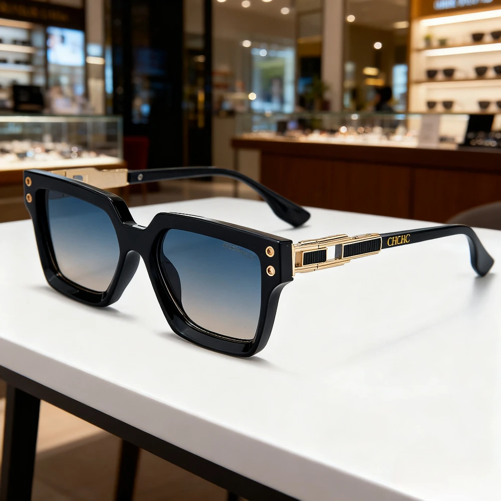 

New Narrow Frame Sunglasses Women High End Fashion Influencer Square Sunshades Trendy Shopping Versatile Best Seller