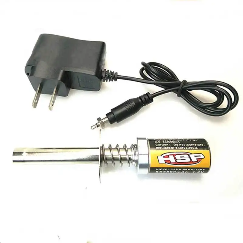 RC 1.2 V 1800mah/3600mah Glow Plug Starter Igniter HSP 80101 Rechargeable For Gas Nitro Engine Power 1/10 1/8 RC Car Repair