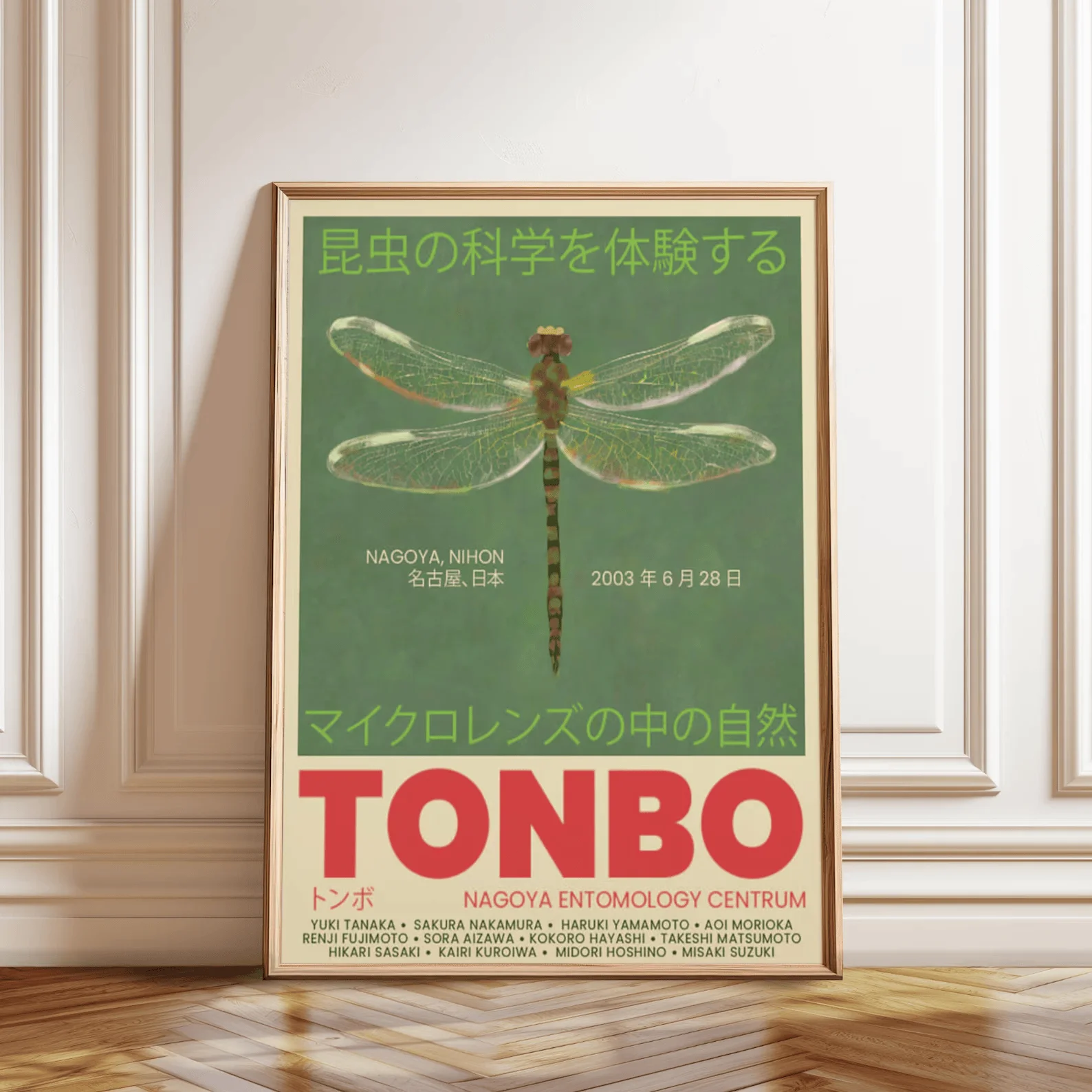(No frame)Dragonfly Delight: Classy Wall Art Room Decor - Tonbo 2003 Nagoya Nihon Exhibition Wall Poster - Gift for Japan Art