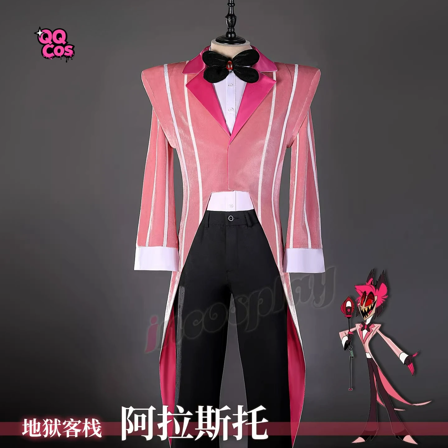 

Anime Cosplay Series: Hazbin Hotel Season 2-Alastor\Radio Demon Cosplay Costume QQcos High-quality velvet version
