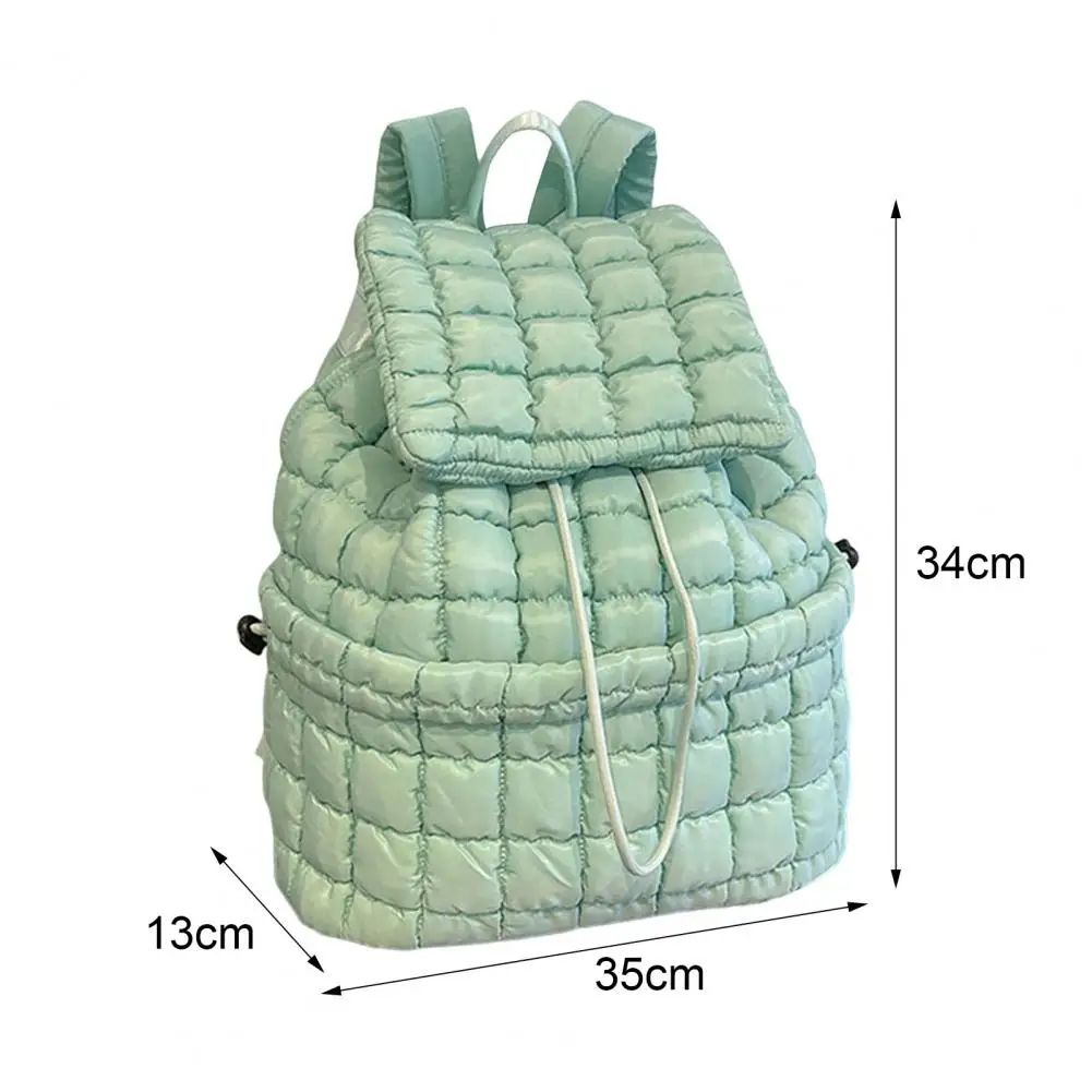 Quilted Backpack Quilted Puffer Hiker Backpack for Women Lightweight Travel Gym Bag with Drawstring Closure Top Flap Padding