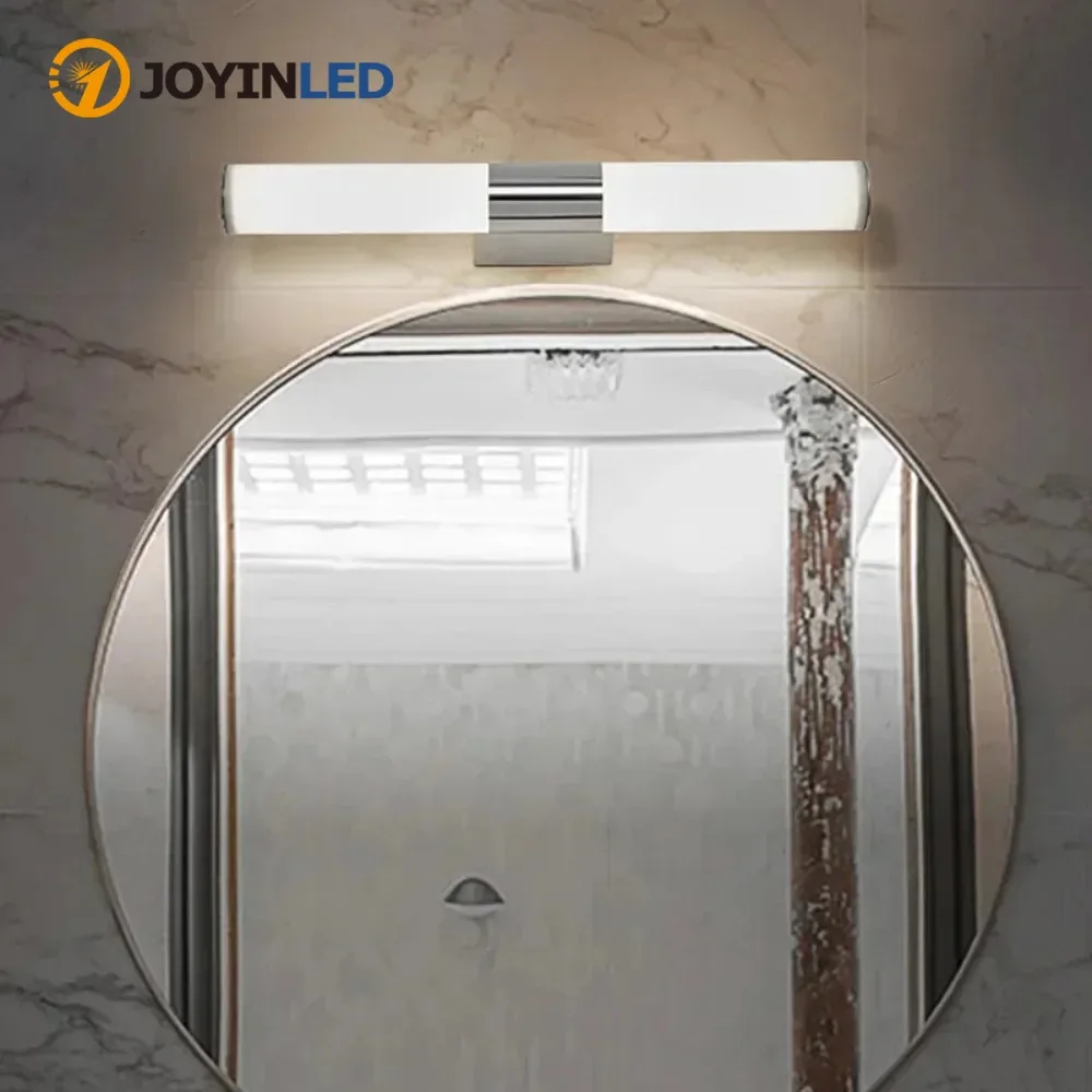 JOYINLED Wall Lamp Bathroom Led Mirror Vanity Light Waterproof 12W 16W 22W AC85-265V LED Tube Modern Wall Lamp Bathroom Lighting