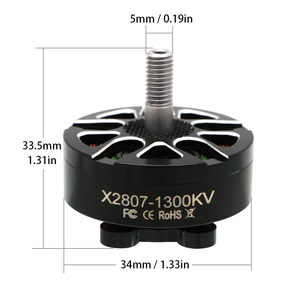 4 Stück Uangel X2807 1300KV 4S 1500KV 1700KV 6S Bürstenloser Motor für FPV 7 Zoll Drohnen DIY Teile – Detail 10