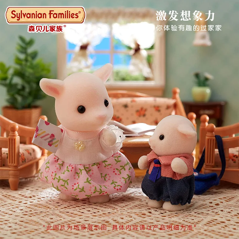 Sylvanian Familien Ziege Familie Mädchen Kinderspiel zeug Geburtstags geschenk Tier puppe Puppe Mädchen Spielzeug so tun, als würden sie Küchen spielzeug spielen