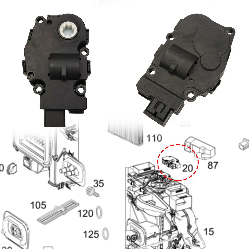 For Benz V Class Vito V260 For Mercedes W447 W448 Car Hvac Evaporator Air Heater Actuator Flap Motor Air Conditioner Servo Motor