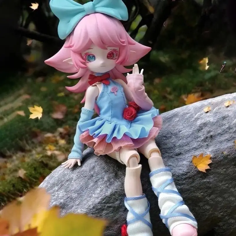 Echte Pilz-Pilz-Blindbox, 12 Punkte, BJD, bewegliche Puppe, Mystery-Box, Spielzeug, Ornament, Puppenfigur, Geburtstags-Überraschungsgeschenk