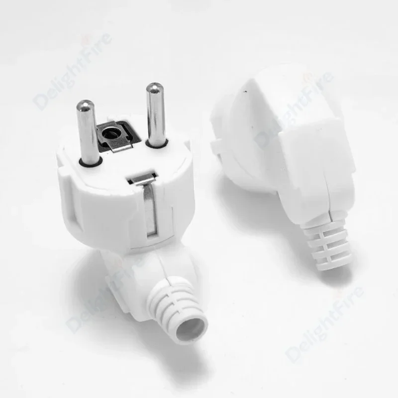 EU Plug Adapter Replacement Rewireable Schuko Electeical Socket Adapter AC Power Extension Cable Plug European Converter Adaptor