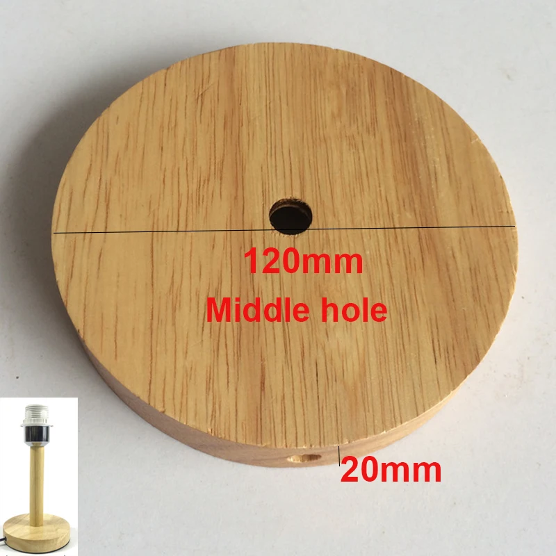 1pcs Round Wood Table Lamp bases Holder 12cm 14.5cm E27 Socket Desk Lamp Base Holder Decor Wooden Base desk lamp  Accessories