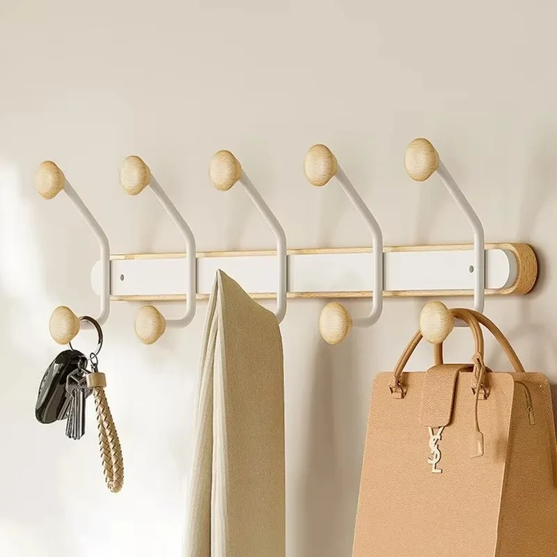 Wood Coat Racks Modern Clothes Racks Creative Minimalism Wall Clothes Hanger Luxury Interior Storage