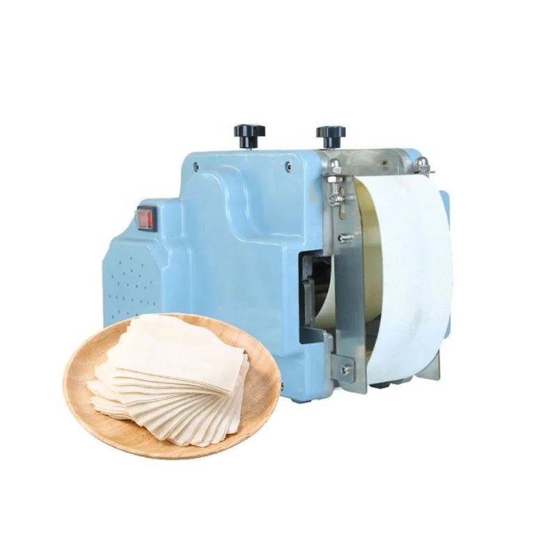 Hot Sale Electric Wonton and Dumpling Wrapper Maker Automatic Dough Wrapper Pressing Machine