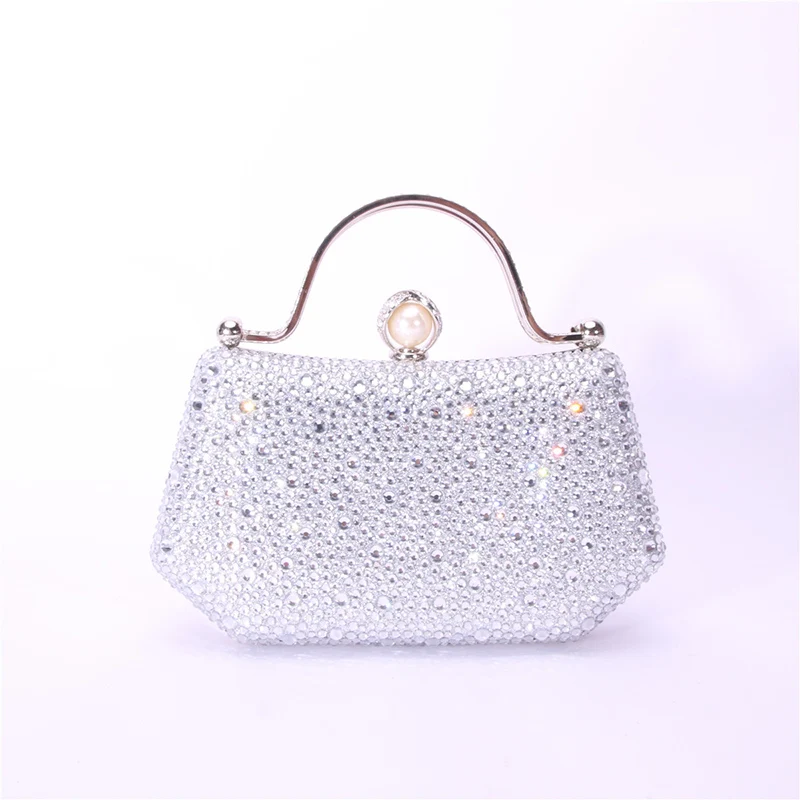 Elegant Evening Clutch Sparkling Diamond Mini Square Design Luxury Wedding Purse Ladies Rhinestone Party Dinner Handbag XA9HH