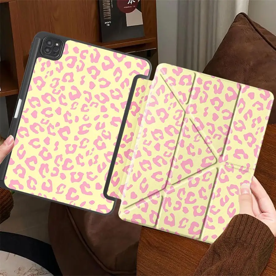 

Желтый чехол для планшета с леопардовым принтом для iPad Air 4 5 M3 M2 M4 11 дюймов Pro 11th 10th 9th 8th 7th 12.9 дюймов Mini 6 7 Pro 2025