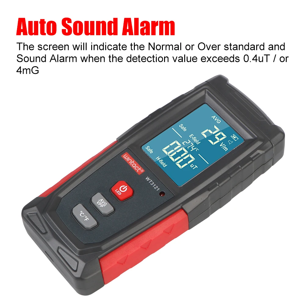 Handheld Portable Counter Electric Field EMF Meter Detector Electromagnetic Radiation Tester Radiation Dosimeter Monitor Tester