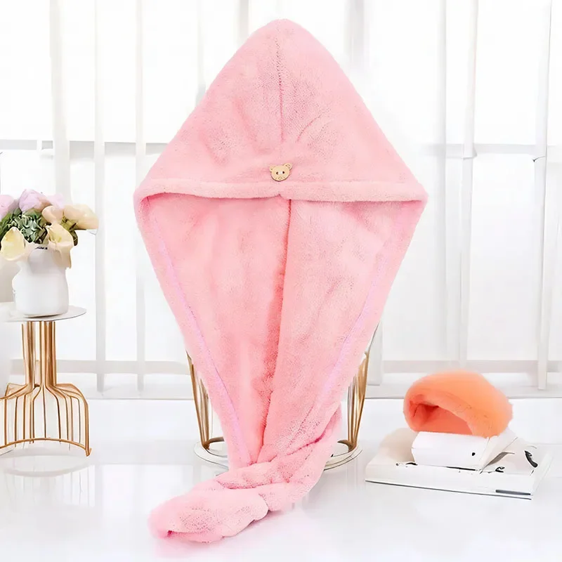 Chapeau pour cheveux secs pour femmes, lingette absorbante à séchage rapide, serviette pour cheveux longs, bonnet de douche mignon, accessoires de salle de bains, serviette à séchage rapide