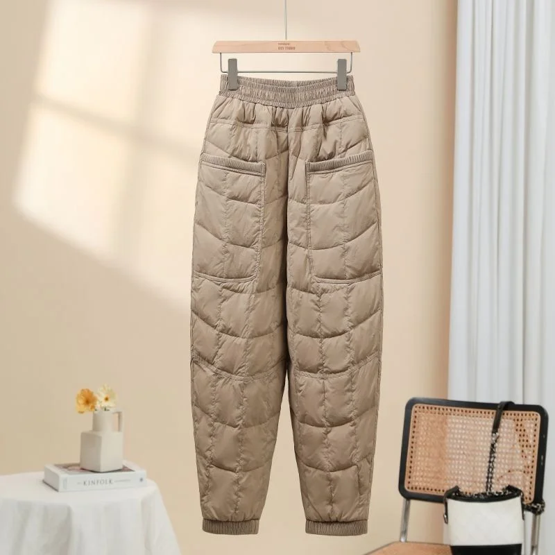 Unisex Lightweight Warmth-Preserving Trousers Autumn Winter Fashionable Loose-Fit Casual Pants for Men And Women