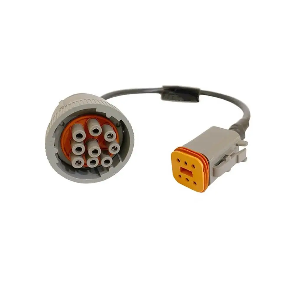 DT06-6S to J1939 Adapter, 9-Pin Male to Female Waterproof Automotive Cable for Engine Gateway Yacht Marine Truck Connector