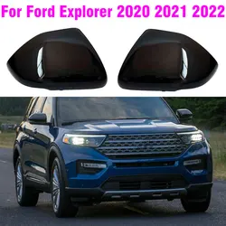 Gloss Black For Ford Explorer 2020 2021 2022 Side Rearview Mirror Cover Wing Mirror Shell Cap Housing European Version