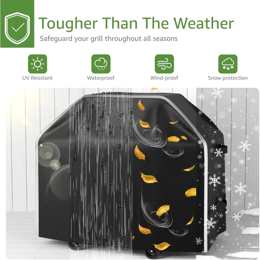 58인치 헤비 듀티 방수 600D 야외 그릴 커버 (가스 바베큐 그릴 보호용, 자외선 및 색바램 방지, 야외 활동에 이상적)