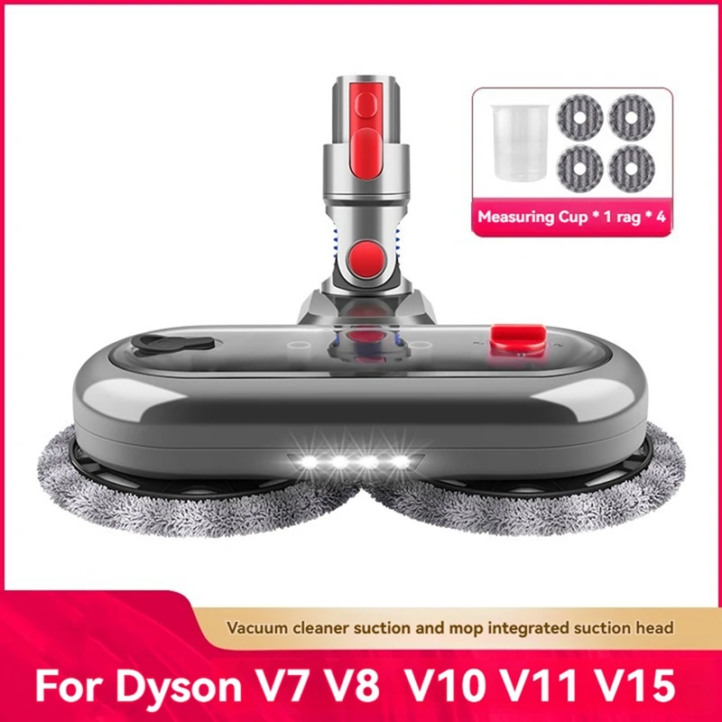 

Electric Mop Attachment For Dyson V7 V8 V10 V11 V15 Vacuum Cleaner Parts With 4 Mop Pads Dry And Wet Floor Mop Head