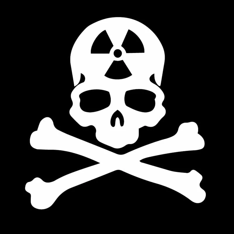 YUIN Skull Radioactive Funny Car Decal Car Body Window Decoration PVC Waterproof Sunscreen Sticker Can Be Customized Color