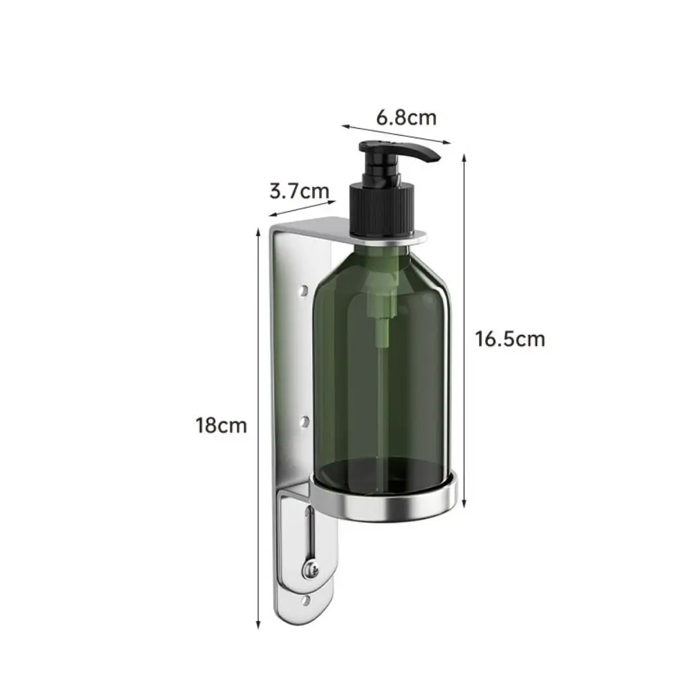 Dispensador de jabón recargable montado en la pared, de acero inoxidable, sin necesidad de perforar, dispensador de jabón Manual, botella con bomba de diseño dividido