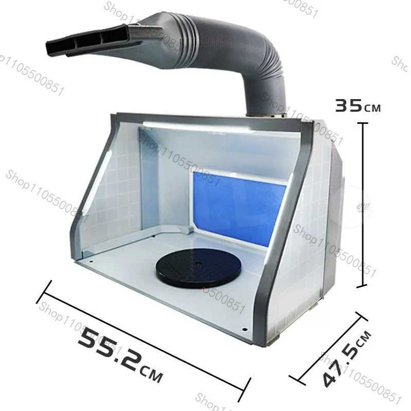 Paint Fan Aspirator Spray Gun LED Light Source Set Paint Spray Booth Kit Exhaust Filter For Model Crafts Hobby