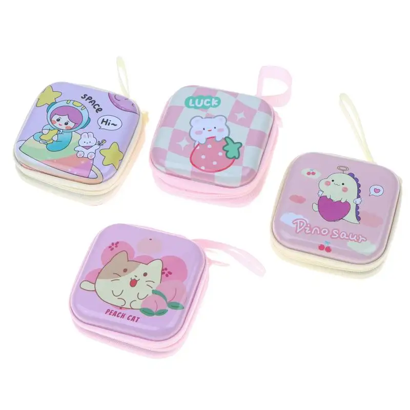 Creative Cartoon Animal Tin Snuff Box Fruit Print Lightweight Portable Container for Coins Data Cable Small Accessories Daily U