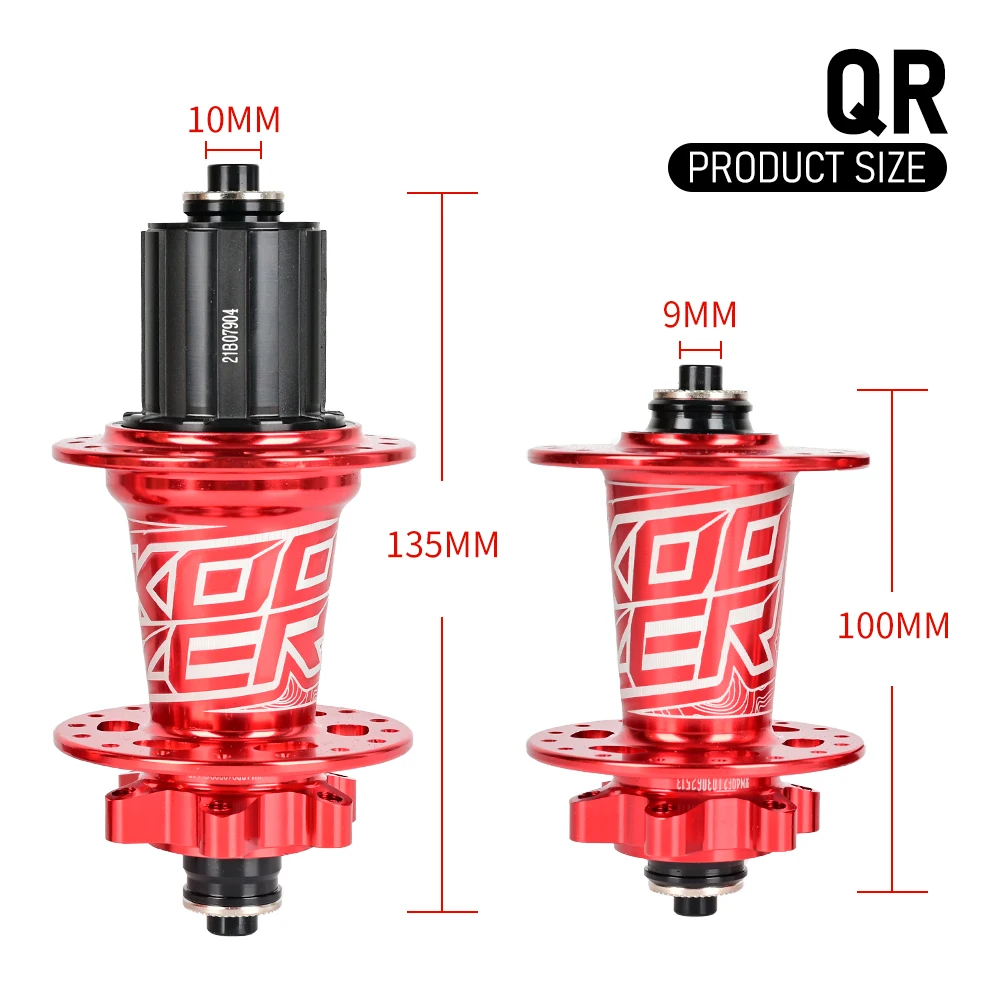 KOOZER XM490 MTB Hinterradnabe 6 Sperrklinken 72 Klicks 4 Gedichtete Lager QR 10x135 Thru 12x142 28/32/36H Scheibenbremse – Detail 13