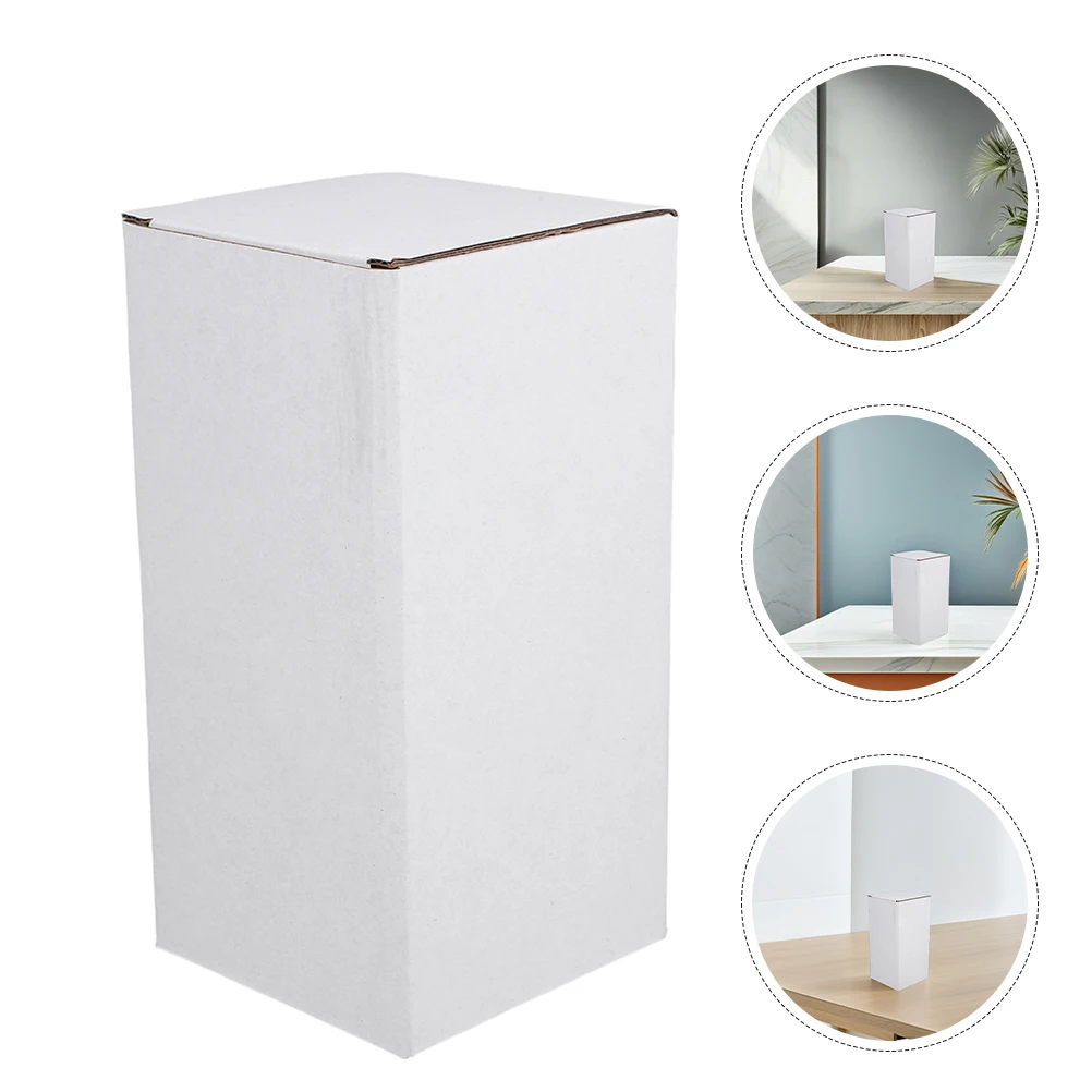5pcs White Corrugated Packaging Box Foldable Shipping Storage Carton For Mailing Business Delivery Moving Packing Boxes