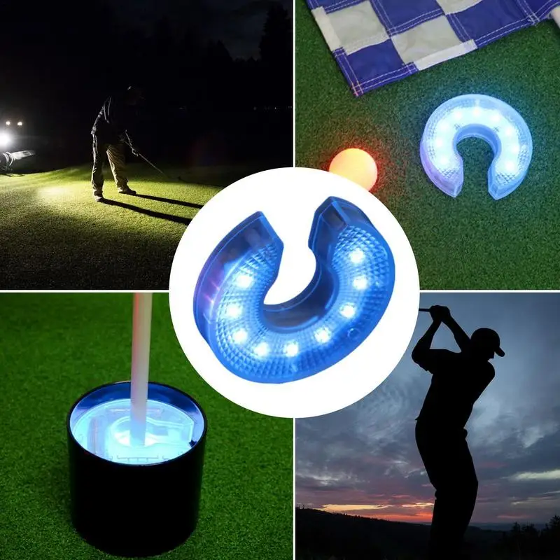 Glow Golf Hole Lights LED Putting Green Cup Lights Night Golf Hole Lights With Multi Mode For Outdoor Indoor