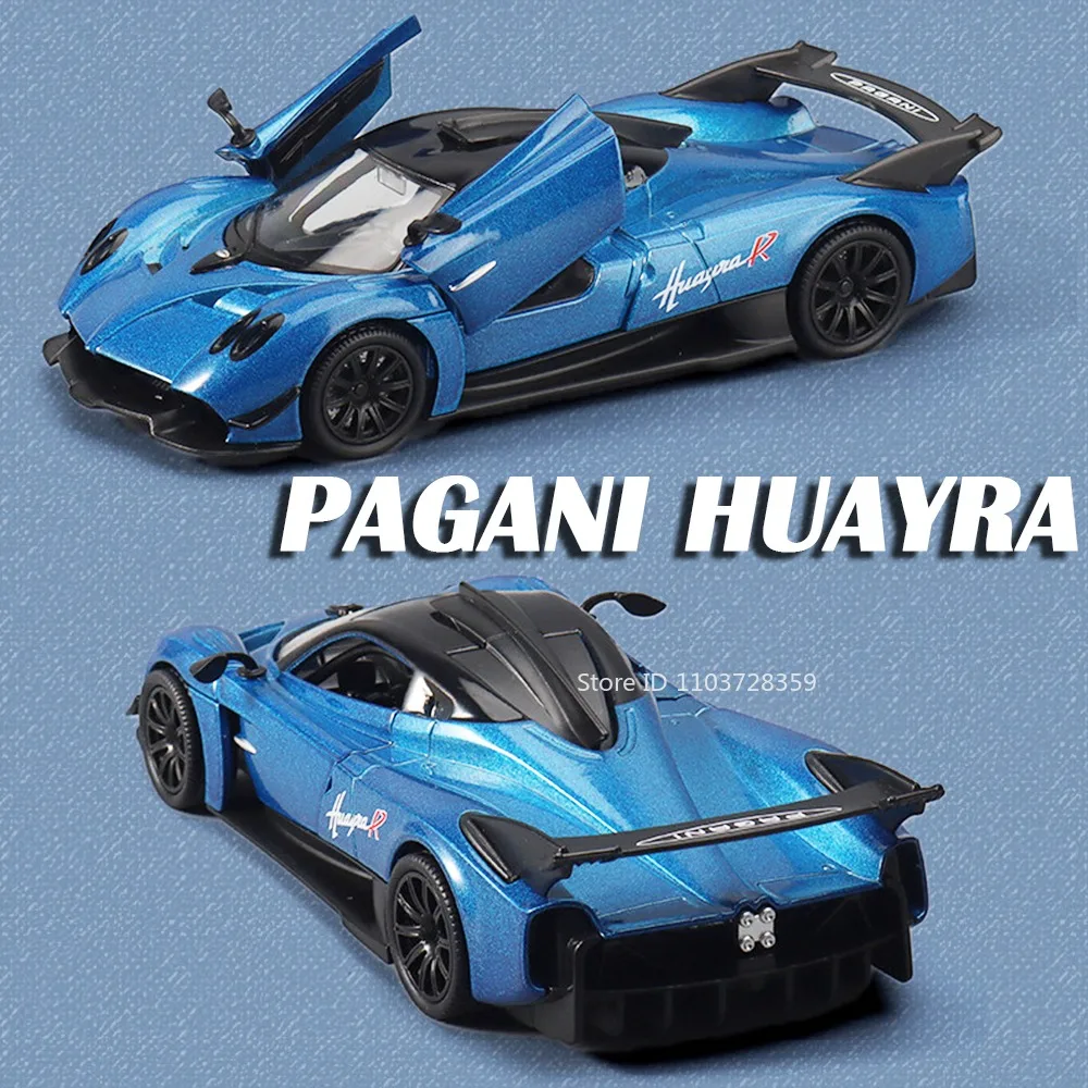 

1:32 Pagani HUAYRA ZONDA спортивный автомобиль, игрушечные модели из сплава, литой под давлением звук, свет, двери, открытые откатные мини-супермашины для детей, подарки