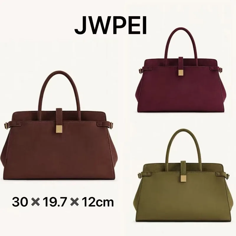 حقيبة يد/حقيبة يد من جلد الغزال الصناعي من JW PEI، حقيبة كروس نسائية متعددة الاستخدامات، مناسبة للتنقل، سعة كبيرة.