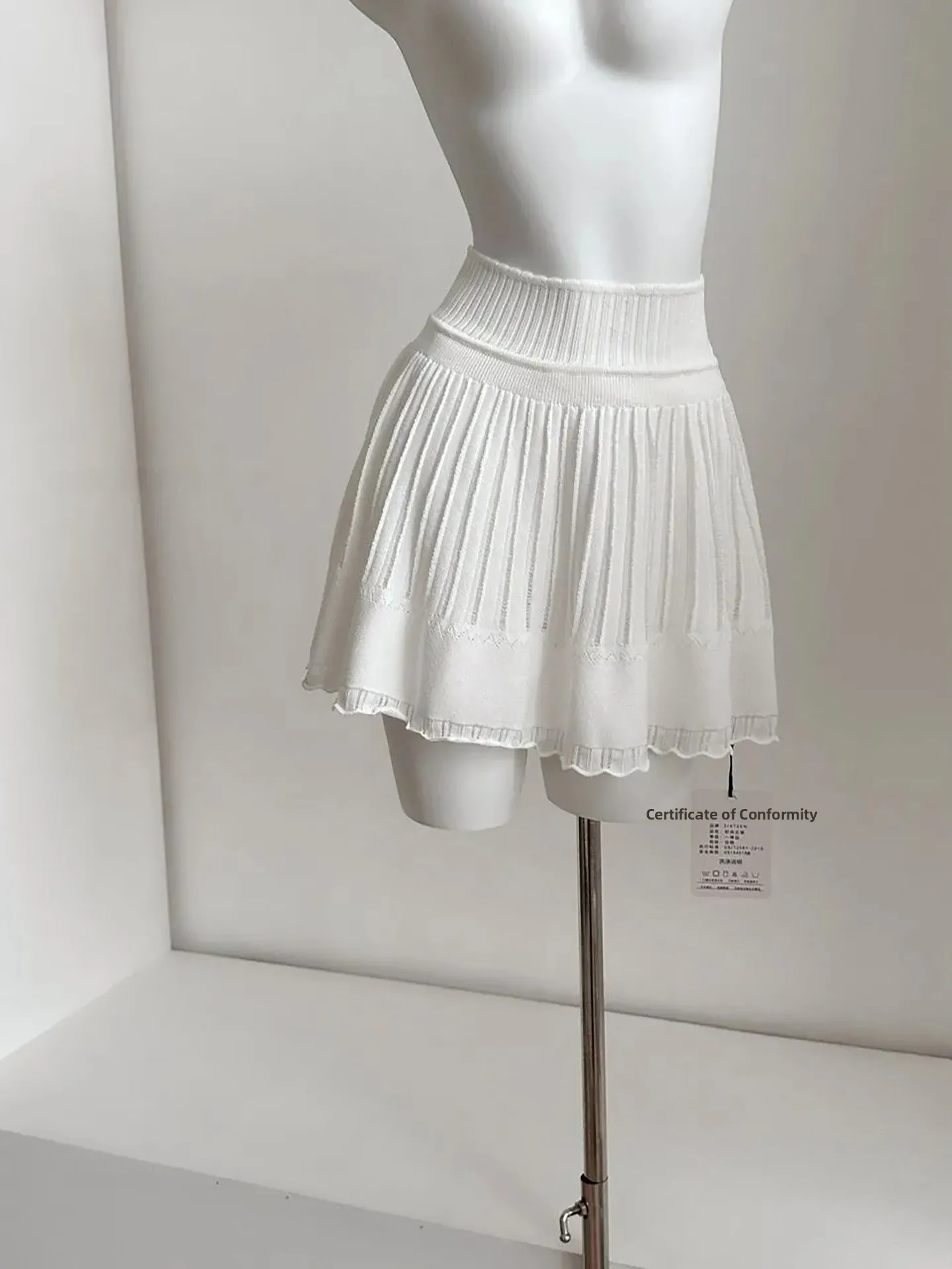 Chic Ruffle Hem  Skirt for Women Summer New Style Pure Desire Fashion Slimming Sweet And Spicy Girl Teenage Short Skirt