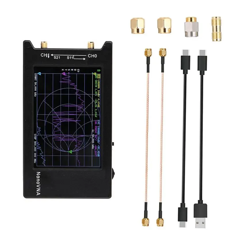 A14G For -H4 Vector Network Analyzer 4Inch Display 10KHz-1.5GHz MF HF VHF UHF Antenna Analyzer