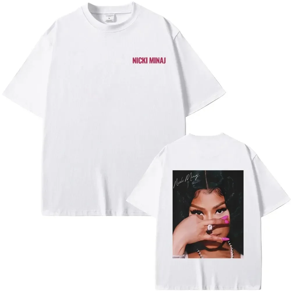 Rapper Nicki Minaj WurId Tour Country Music Double Sided Print T-shirts Men Women Hip Hop Oversized Tshirt Fashion Streetwear