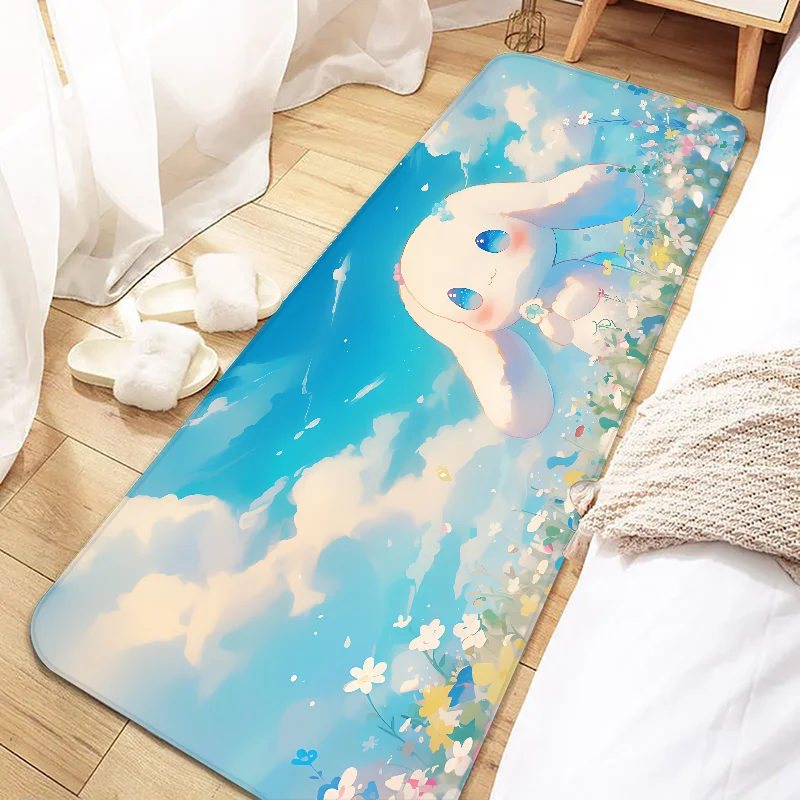 Cinnamoroll Cartoon Dog Sanrio Door Mat Entrance Non-slip Doormat Washable Kitchen Carpet Living Room Hallway Rugs Bathroom Bath