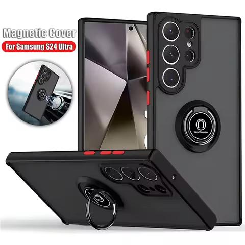 Funda For Samsung Galaxy S25 S24 S23 S22 S21 S20 FE S10 Note 20 10 Plus Ultra Shockproof Magnetic Ring Holder Case Stand Cover
