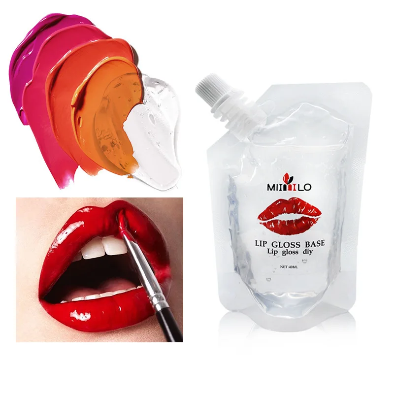 Base de brillo de labios transparente mate, Material de esmalte de labios en Gel, Base de brillo de labios versátil hidratante inodoro para brillo de labios DIY, lápiz labial vegano