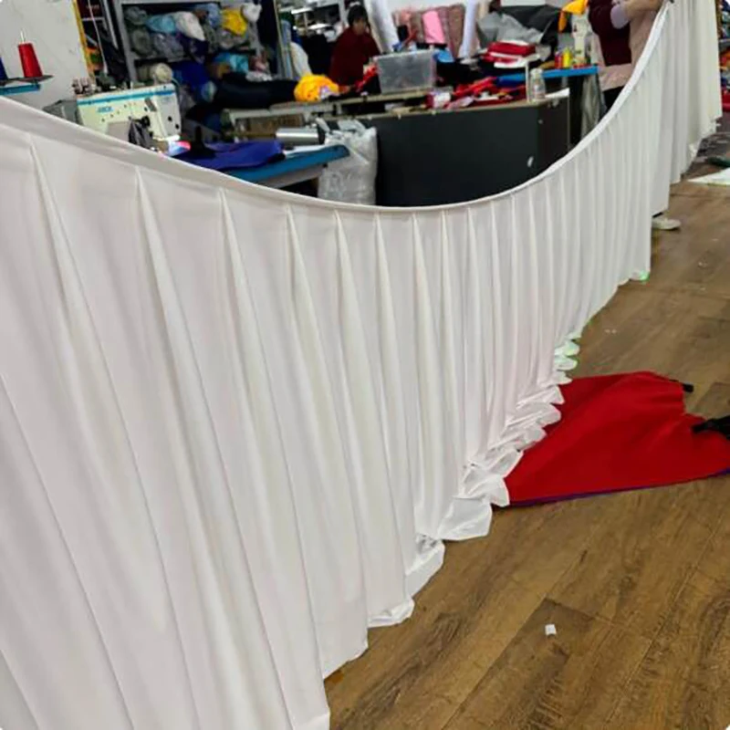 Non Transparent Pleated Table Skirt for Wedding Event Party Table Skirting Decorative Tablecloth Table Cover Banquet Baby Shower