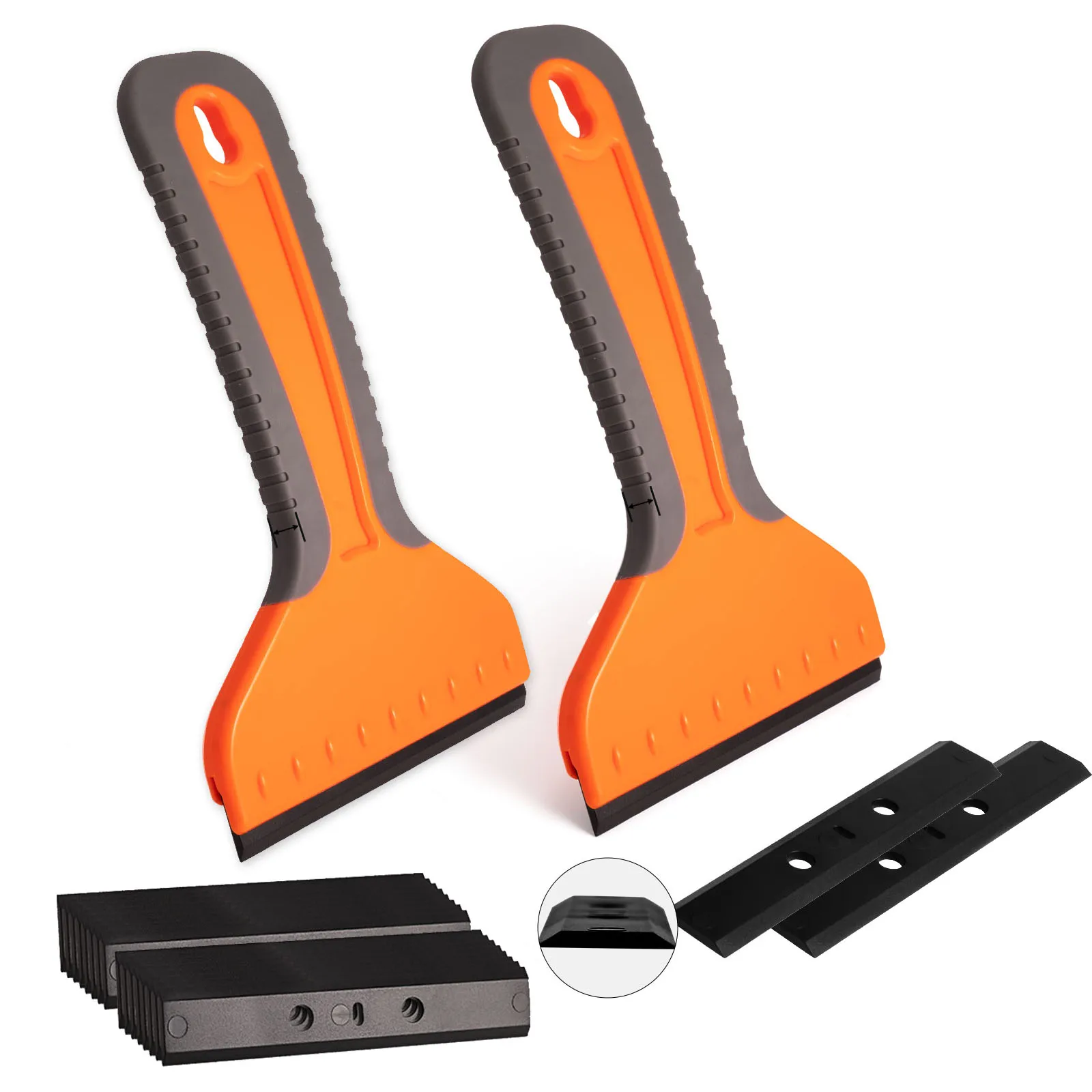FOSHIO 4-Inch Wide Blade Squeegee Razor Car Sticker Paint Removal Scraping Tool Glass Adhesive Glue Household Wallpaper Cleaning