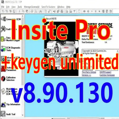 Imagen 2 del producto Cummins Insite 8.9.130 PRO con software de diagnóstico de motor Keygen Código de falla Ajuste de prueba de diagnóstico del motor Edición RemoveECM