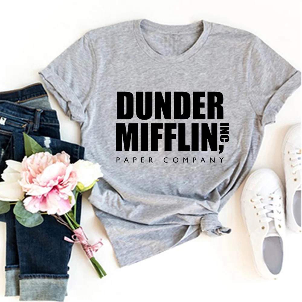 

Dunder Mifflin Tee women streetwear summer comic Tee female comic graphic clothing