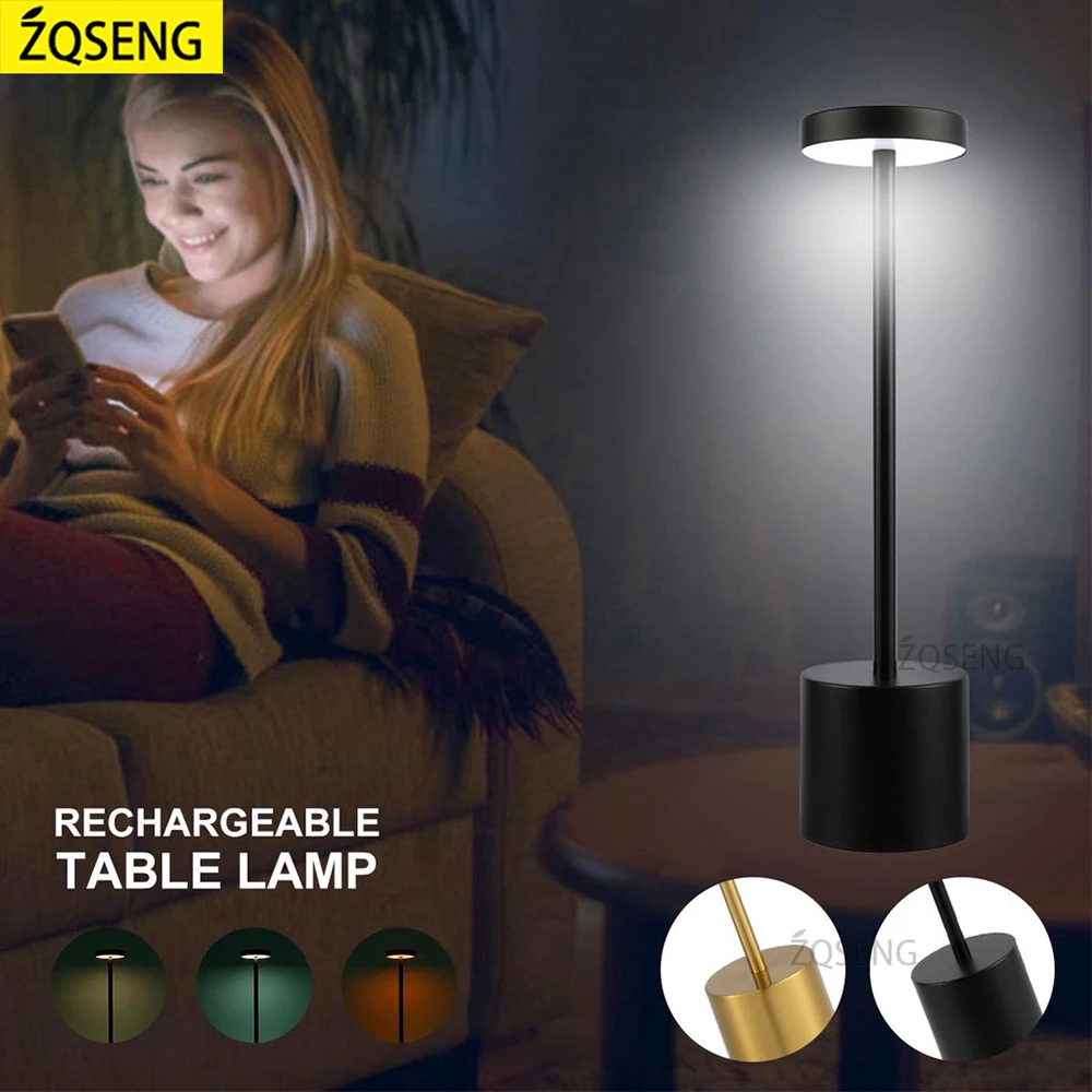 Led Table Lamp Retro Bar Rechargeable Desk Light Room Decor Lampe Camping Luces Bedroom Coffee Decoration Chambre Night Lights