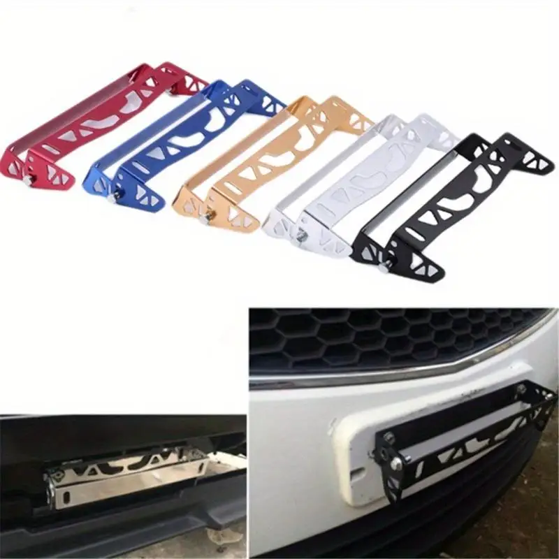 1 Stück Universeller Aluminium-Kennzeichenhalter für Autos, Verstellbar und Drehbar, Solide Kennzeichenrahmen – Detail 2