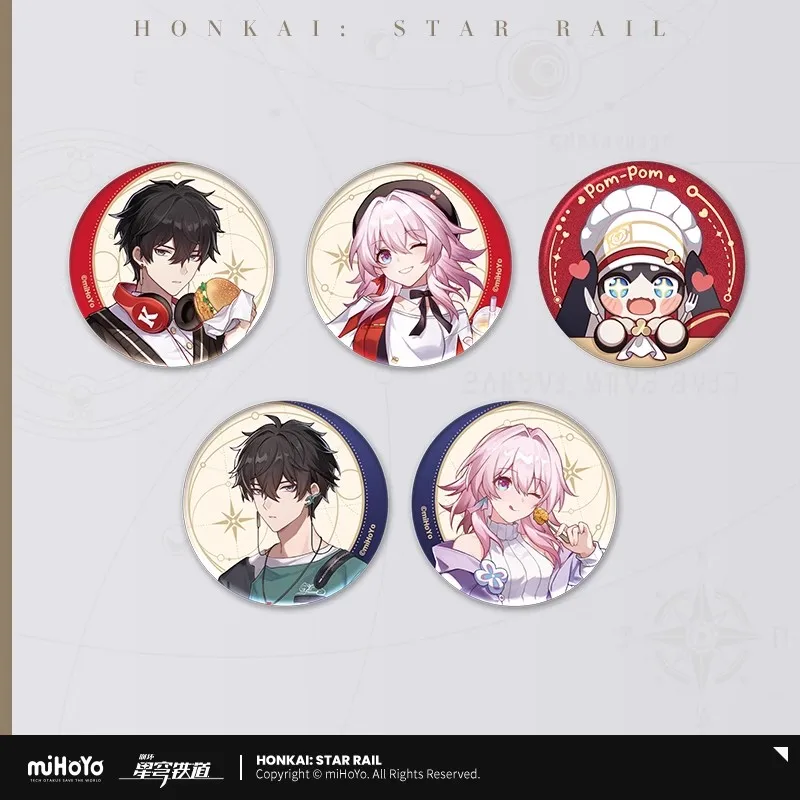 

Official Honkai: StarRail Tasty Sailing Series tinplate badge effect accessories anime peripherals Gifts