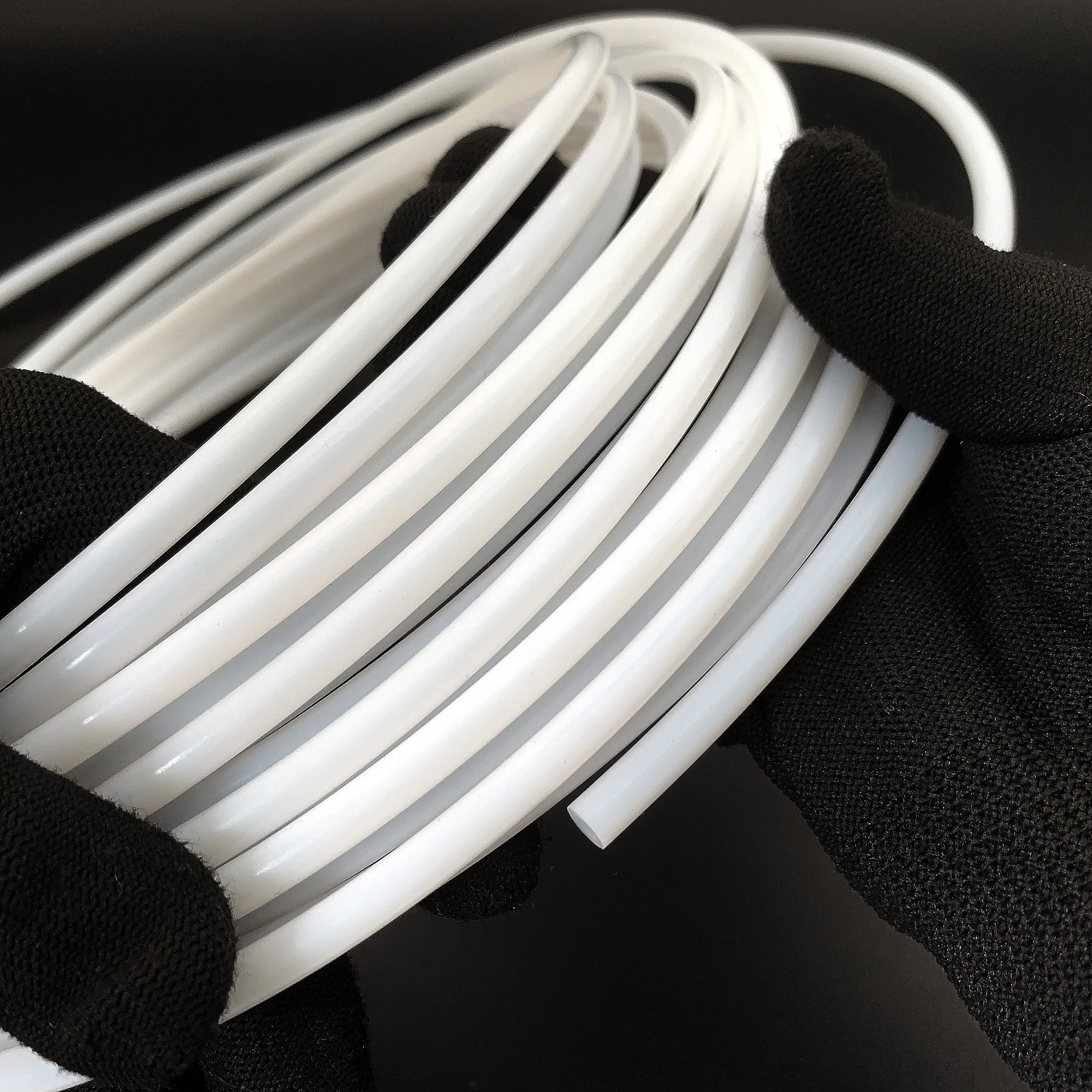 معرف أنبوب PTFE الأبيض 1 مم ~ 14 مم - مقاوم للأحماض والقلويات العالية - الضغط 600 فولت معزول أنبوب صلب مقاوم لدرجة الحرارة والتآكل #2