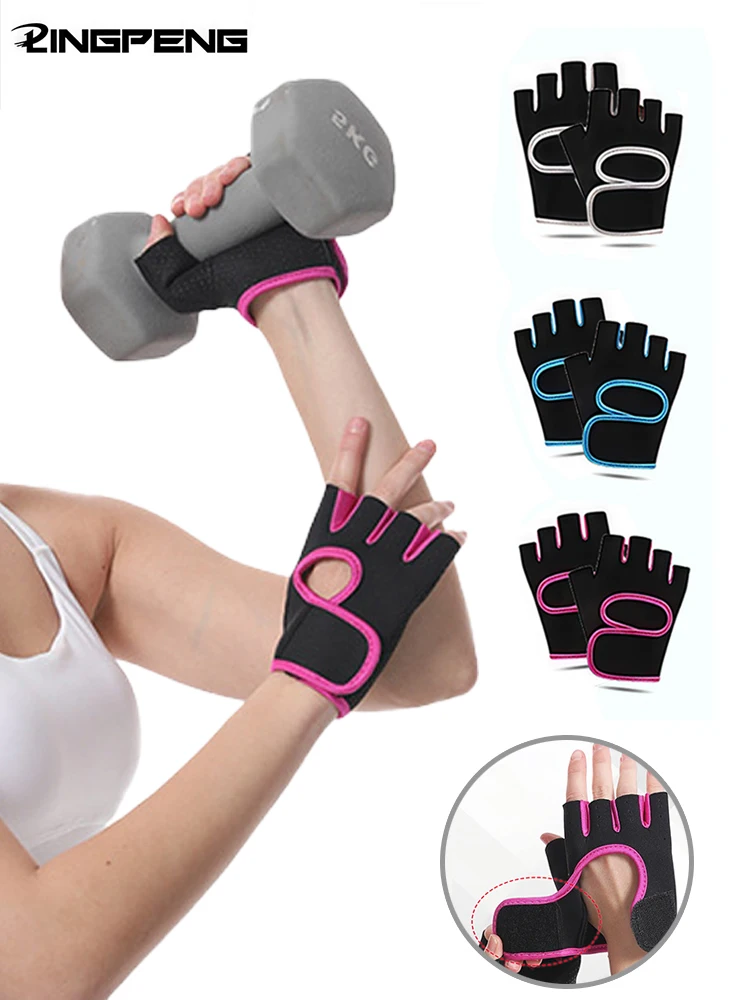 AliExpress Outdoor Sports Gloves Half Finger Men's And Women's Fitness Cycling Wrist Gloves Rock Climbing Non-slip Breathable Cycling