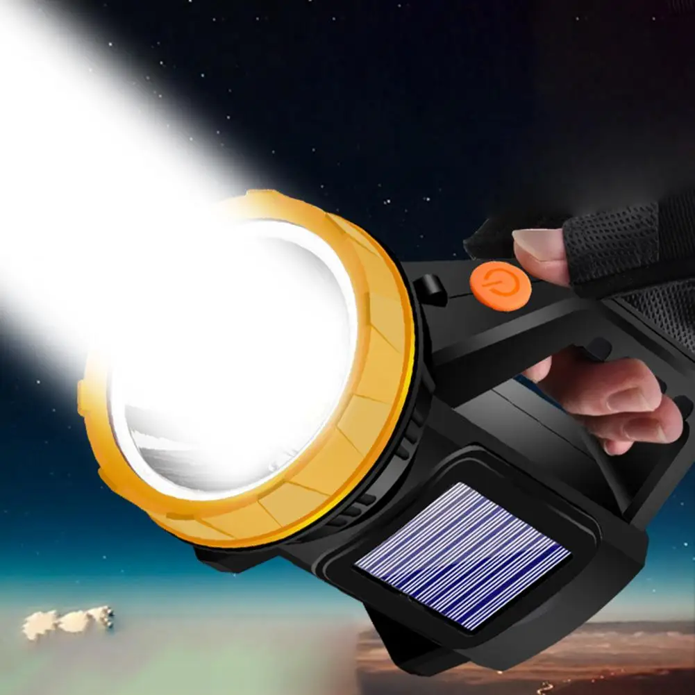 

Camping Flashlight 1 Set Practical Waterproof Switch 1500mAh Portable Solar Powered Outdoor Camping Flashlight for Travel