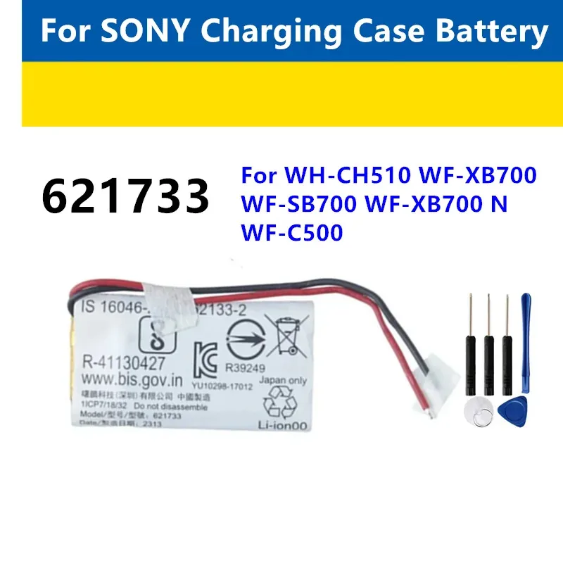 

621733 Wireless Headset Battery For SONY WH-CH510 Charging Case Battery For WF-XB700 WF-SB700 WF-XB700N WF-C500